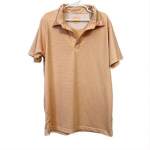 Garb Orange & White Striped Polo Shirt